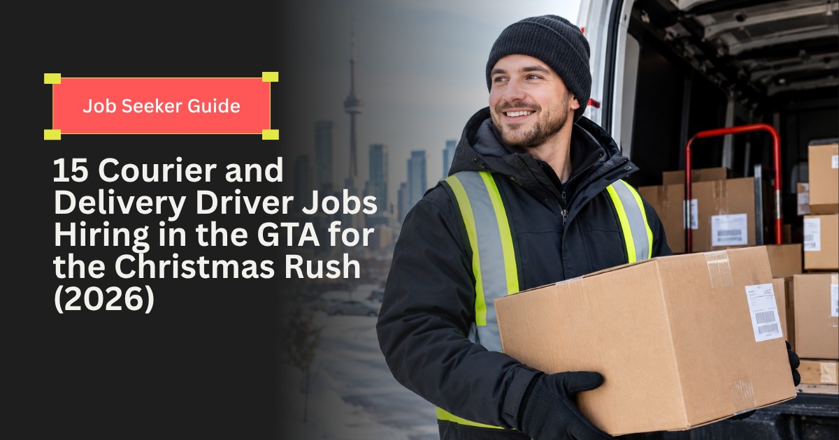 15 Courier and Delivery Driver Jobs Hiring in the GTA for the Christmas Rush (2026)